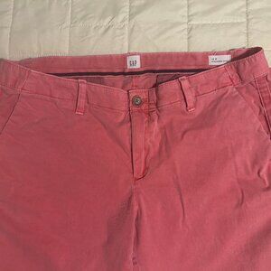 Stylish GAP Girlfriend Coral Chino Pants - Size 12P